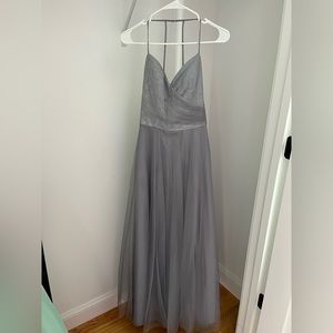 Hayley Paige Occasions Bridesmaid Gown in Pewter